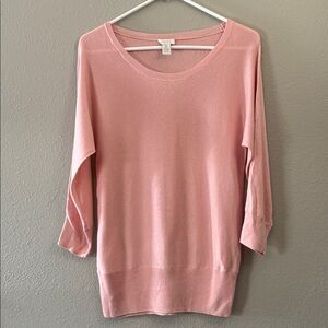 Chico's Soft Light Pink Crew Neck Sweater Chico’s 0, Size 4